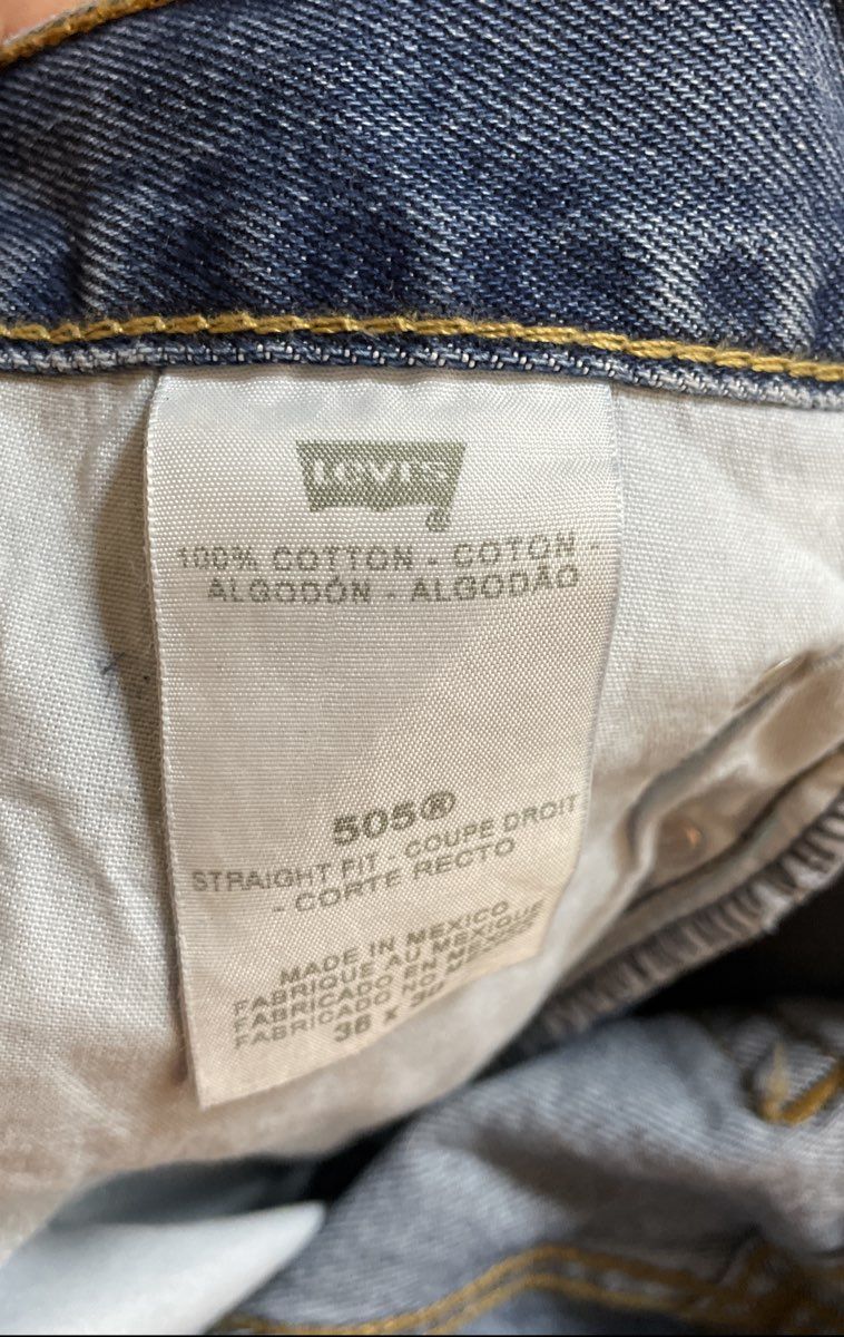 Levi's Men's 505 Straight Fit Blue Medium Wash Jeans 36x30 NWT