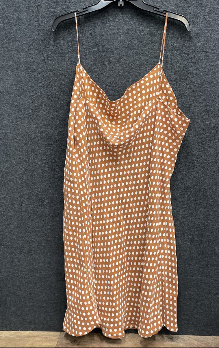 J.Crew Women's Brown Polka Dot Gwyneth Slip Dress Re-Imagined NWT Sz 24