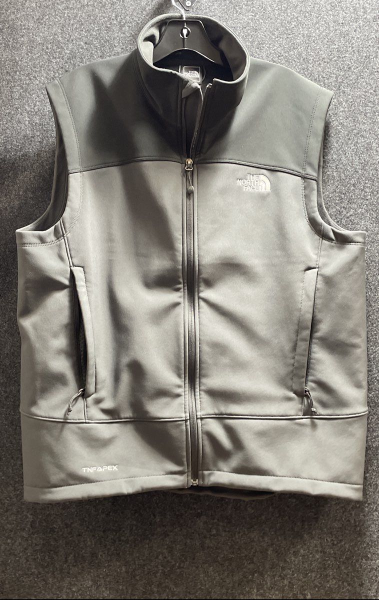 The North Face Men's Apex Bionic Softshell Vest Grey Two-Tone Full Zip Size L
