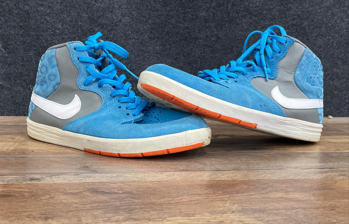 Nike Lunar Force 1 High Blue Grey Safari Youth Sneakers Size 6.5Y