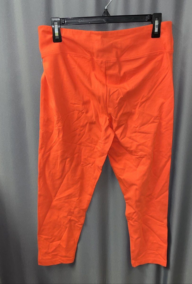 NWT J. Crew Women's Orange Capri Athletic Leggings Size L