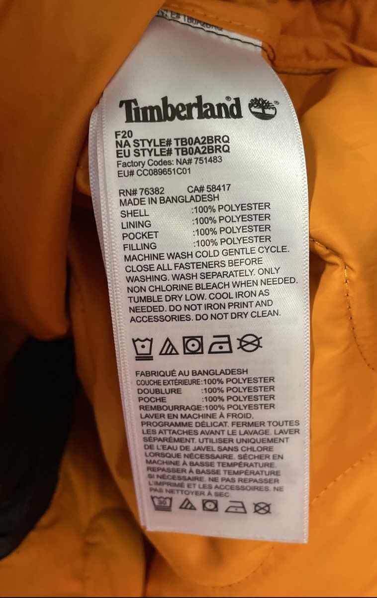 Timberland Men's Black Quilted Onion Stitch Button-Up Shirt Jacket Sz L