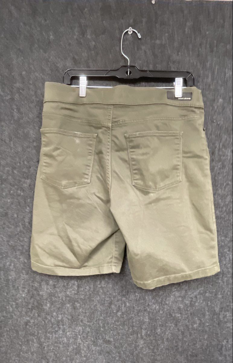 DKNY Jeans Women's Olive Green Pull-On Stretch Bermuda Shorts Sz L