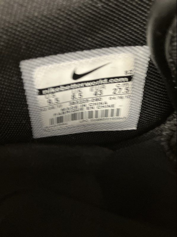 Nike Air Flytop Black White High Top Lifestyle Sneakers Men's Size 9.5