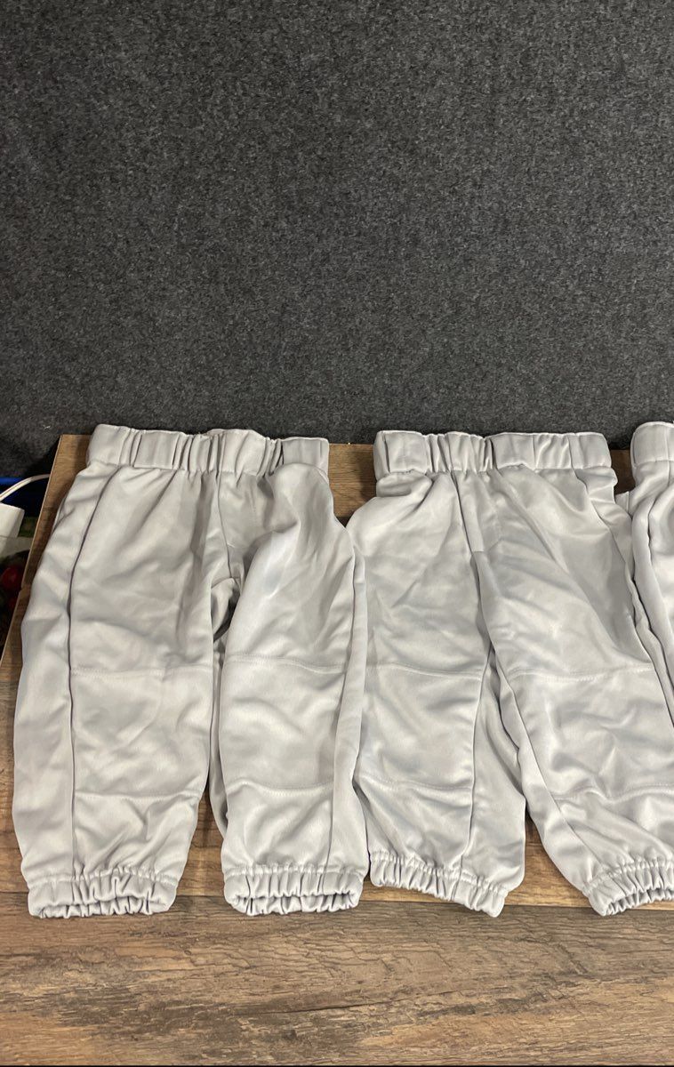 Athletic Works Youth Gray Baseball Pants Lot of 4 NWT Elastic Waist Cuffs Sz XS