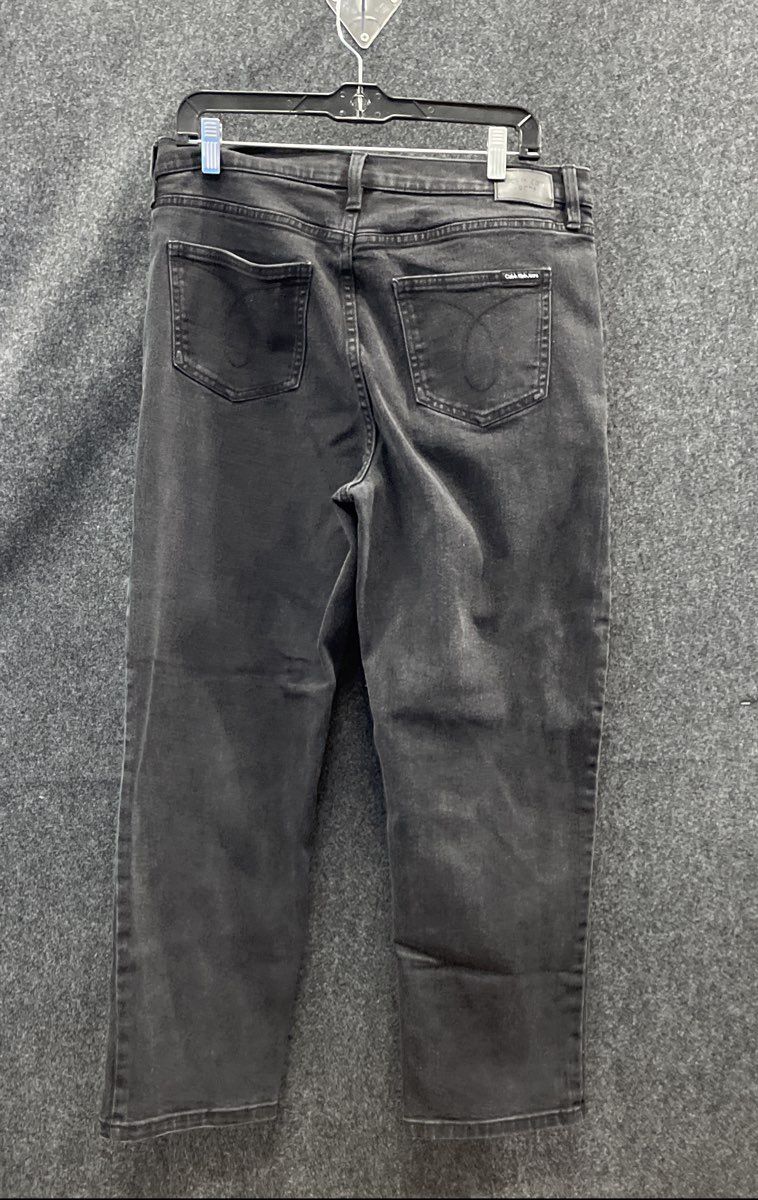 Calvin Klein Women's Jeans Blue Black Straight Leg High Rise Lot of 2 Sz 14