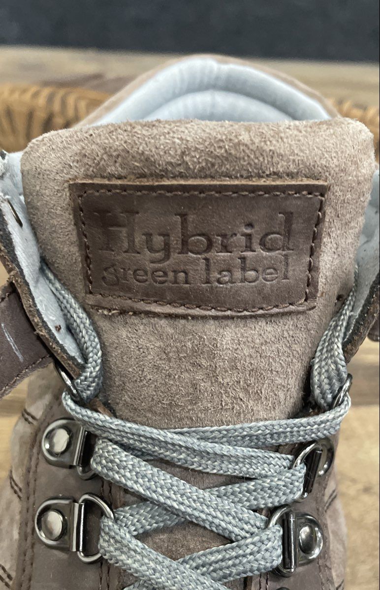 Hybrid Green Label Dram High Top Brown Leather Sneaker Boots Men's Size 11