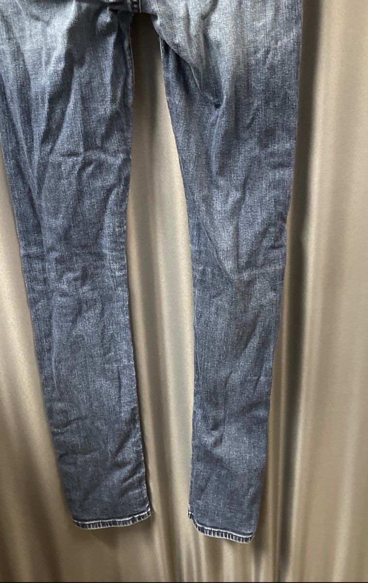 Hudson Women's Blue Skinny Jeans Medium Wash Whiskered Stretch Denim Size 27