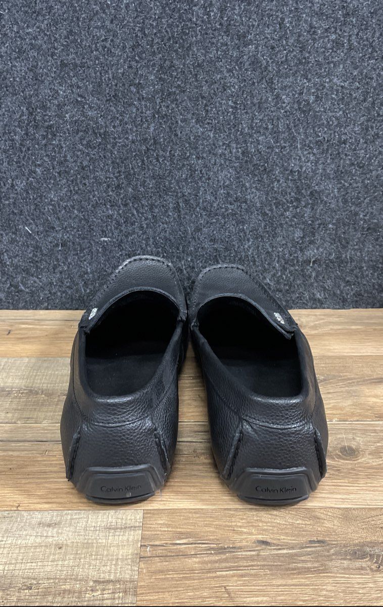 Calvin Klein Ivan Black Pebbled Leather Penny Loafers Men's Size 11.5