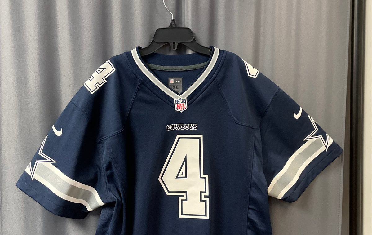 Nike Women's Dallas Cowboys Dak Prescott #4 Football Jersey Navy Blue XL 18/20