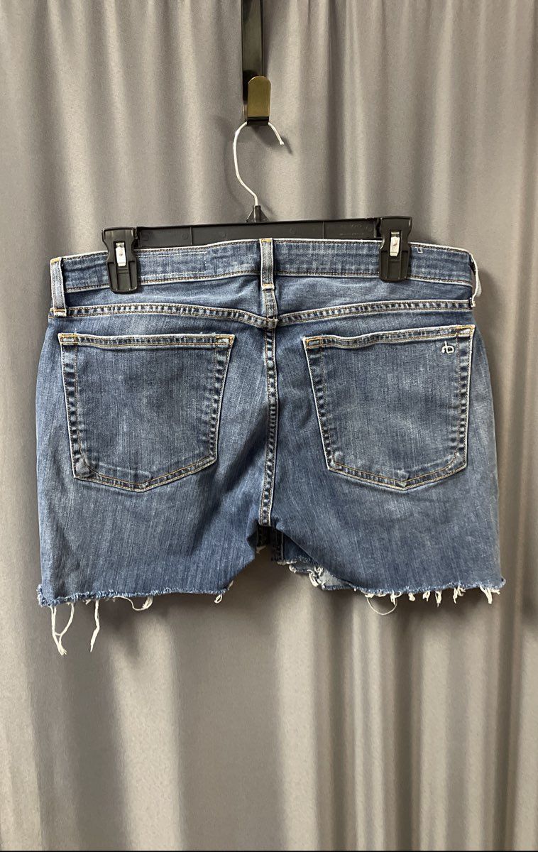 Rag & Bone Women's Blue Low-Rise Slim Boyfriend Cut Off Denim Shorts Sz 29