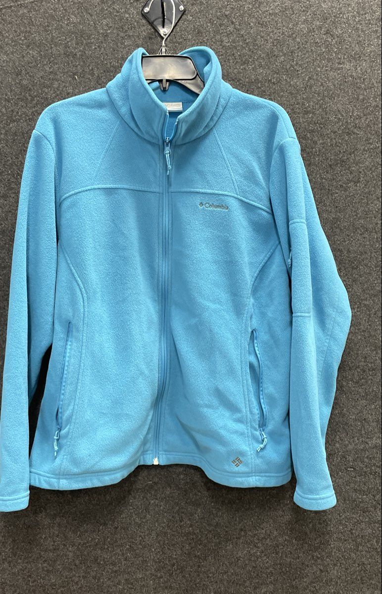 Columbia Women's Benton Springs Full Zip Fleece Jacket Blue Plus Size 1X