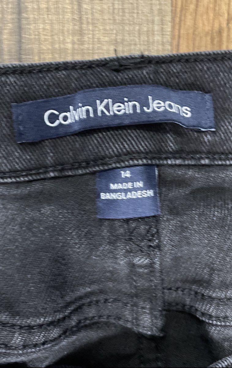 Calvin Klein Women's Jeans Blue Black Straight Leg High Rise Lot of 2 Sz 14