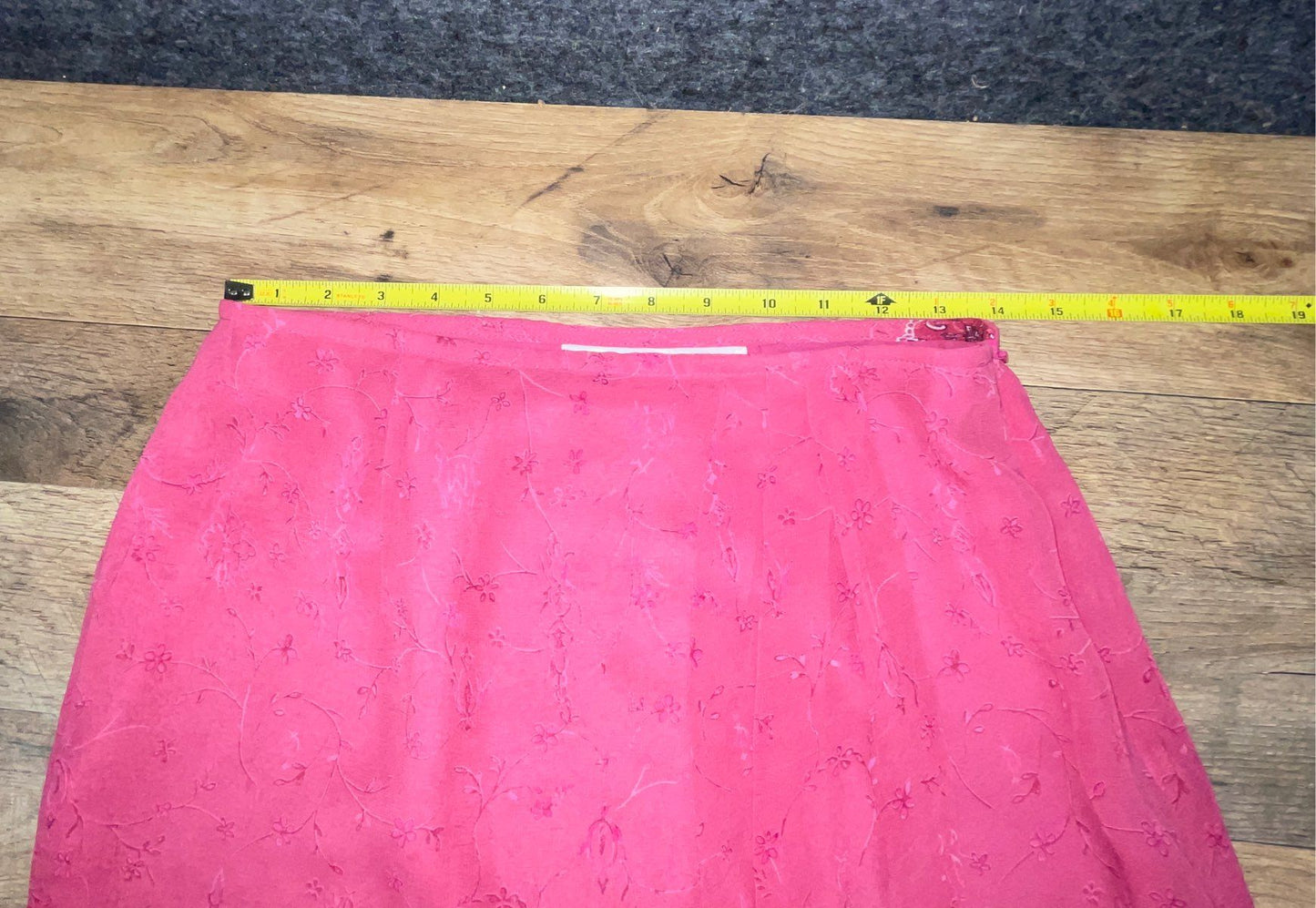 Worthington Women's Pink Floral Paisley Border Print A-Line Skirt