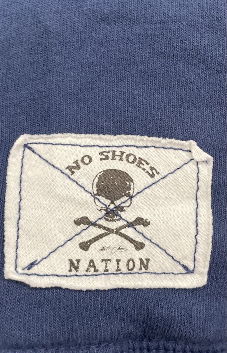 Kenny Chesney No Shoes Nation Men's Blue Skull Graphic Hoodie Sweatshirt Sz L