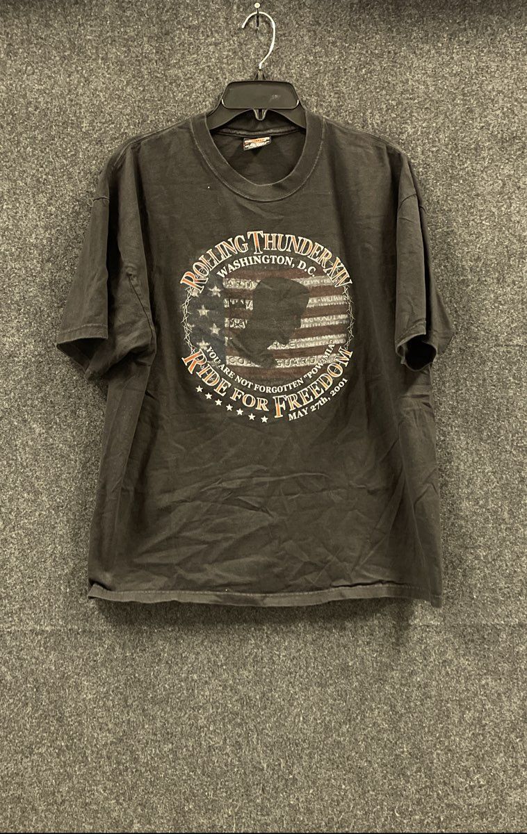 Vintage 2001 Harley-Davidson Rolling Thunder XIV Ride For Freedom T-Shirt Sz XL