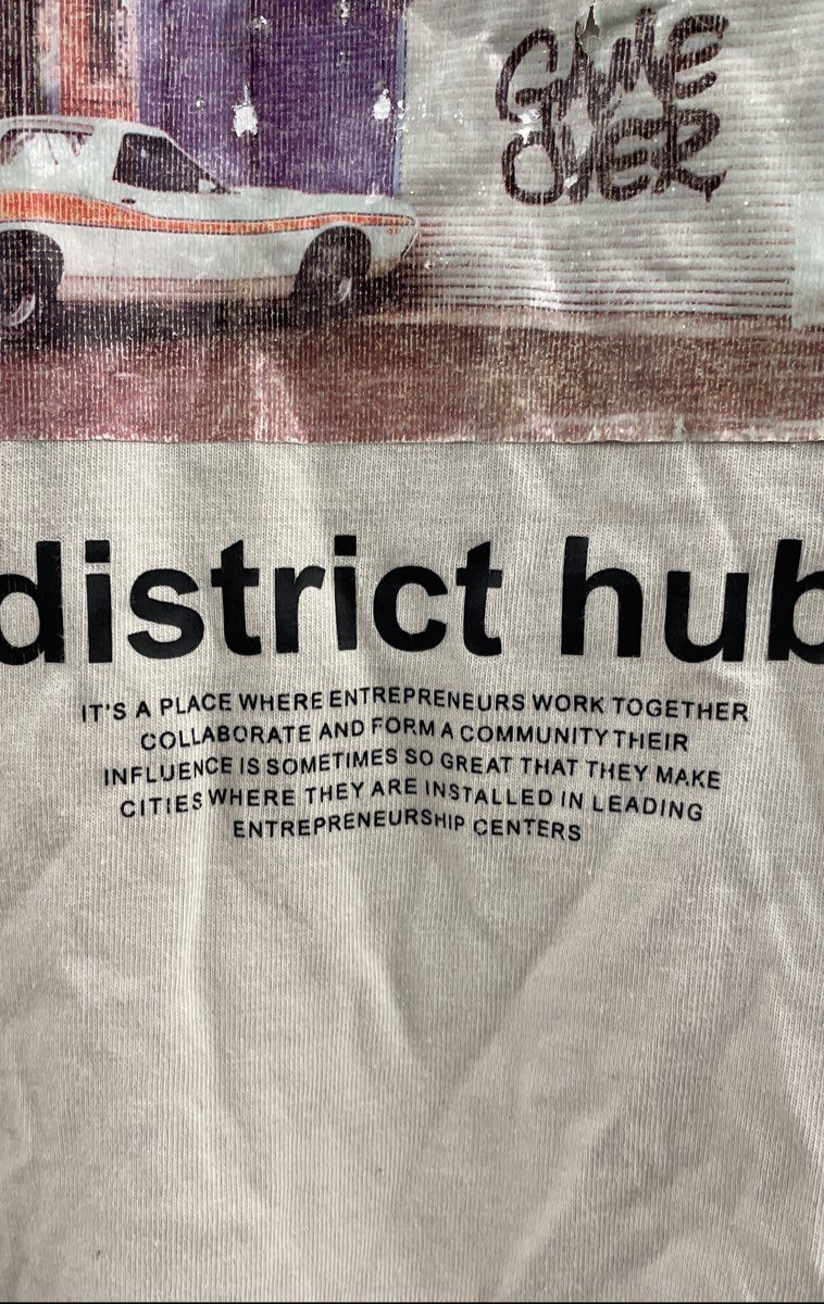 Denim & Flower Ricky Singh Men's Tan District Hub Graphic Print T-Shirt Sz M