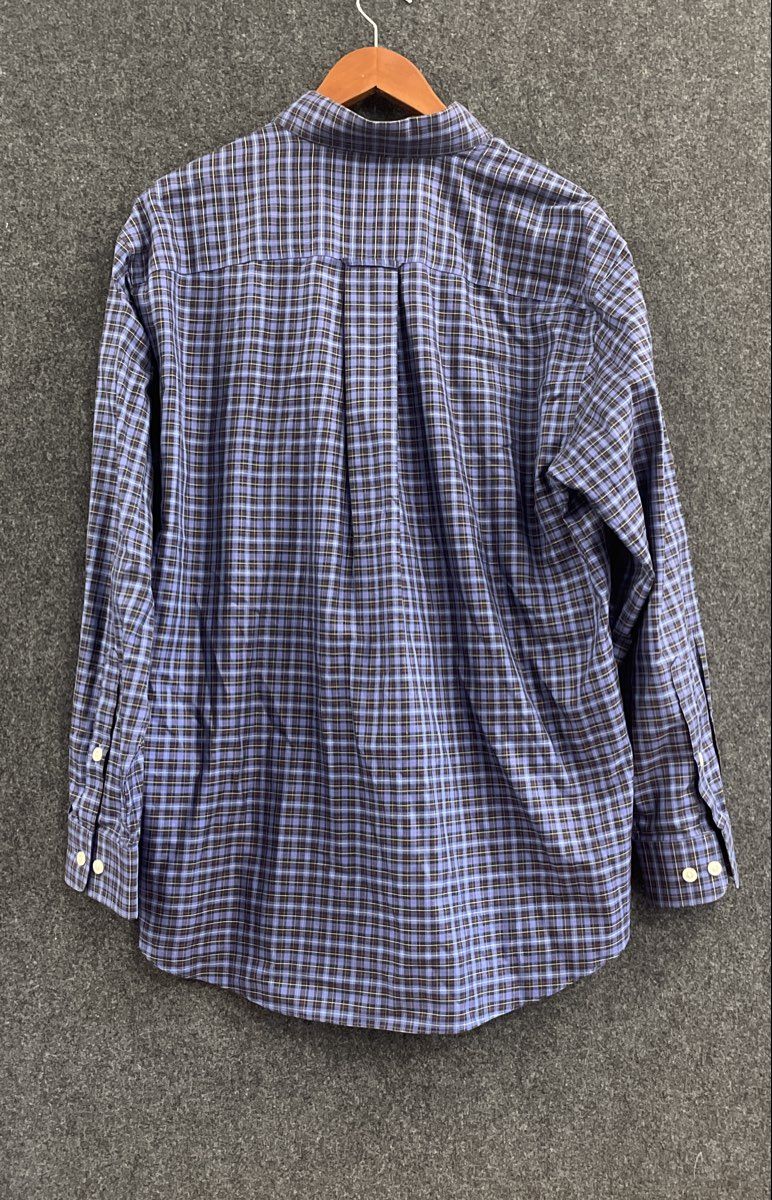 Vintage 90s Orvis Sporting Traditions Men's Blue Plaid Button Down Shirt Sz L