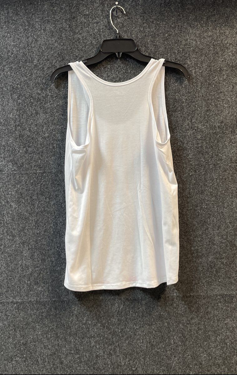 Fairy Tail Men's Tank Top White Anime Graphic Natsu Lucy Erza Gray Sz XL