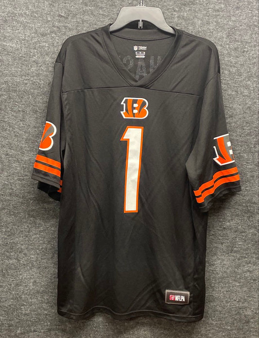 NFL Team Apparel Men's Ja'Marr Chase Cincinnati Bengals Black Jersey Sz XL