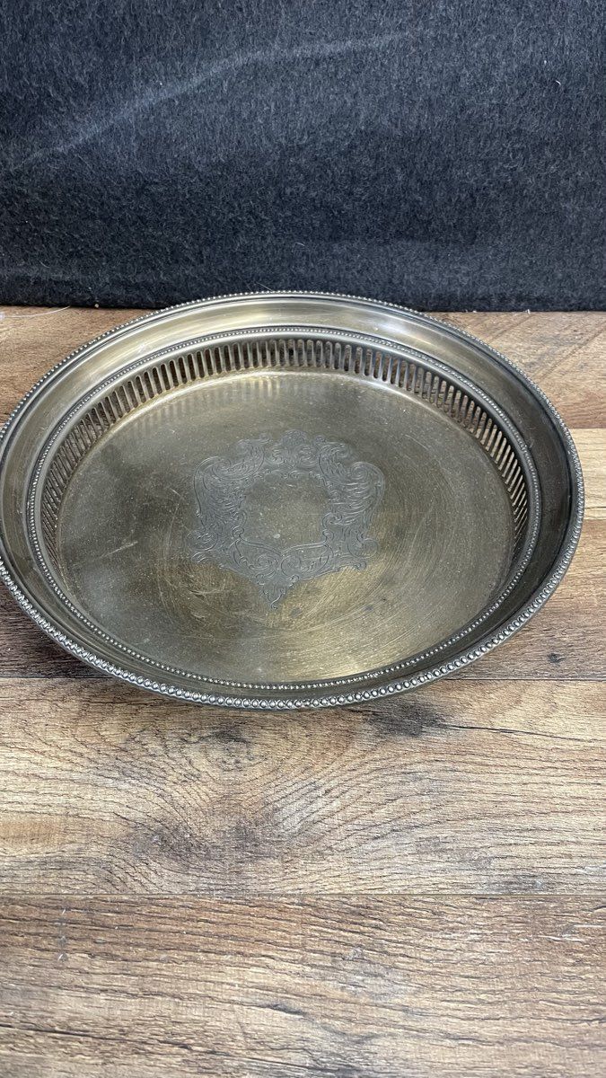 Vintage Style Sliver-Plated Serving Tray