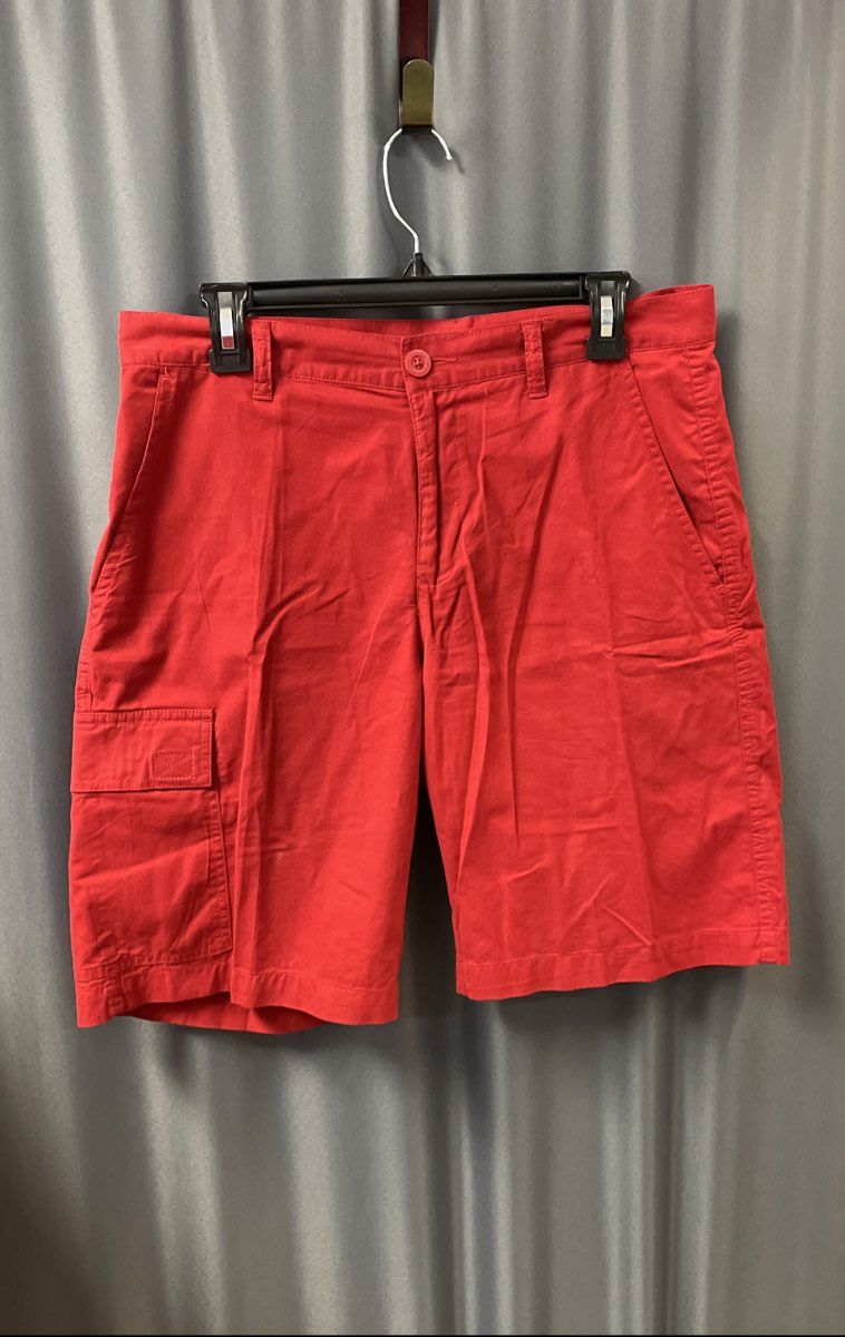 Columbia Men's Red 100% Cotton Cargo Utility Shorts Sz 32x10