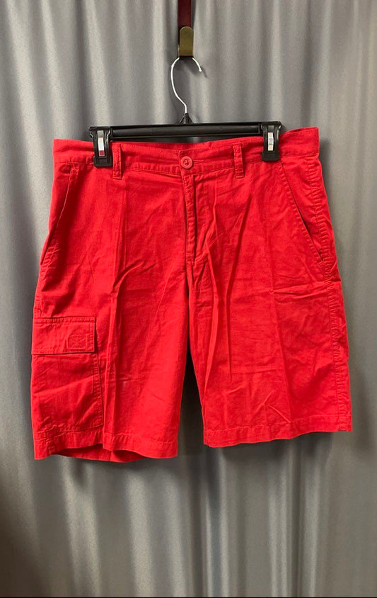 Columbia Men's Red 100% Cotton Cargo Utility Shorts Sz 32x10
