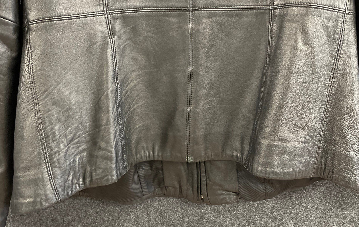 Covington Women's Black Leather Zip Up Mock Neck Plus Size Jacket Sz 20-22W