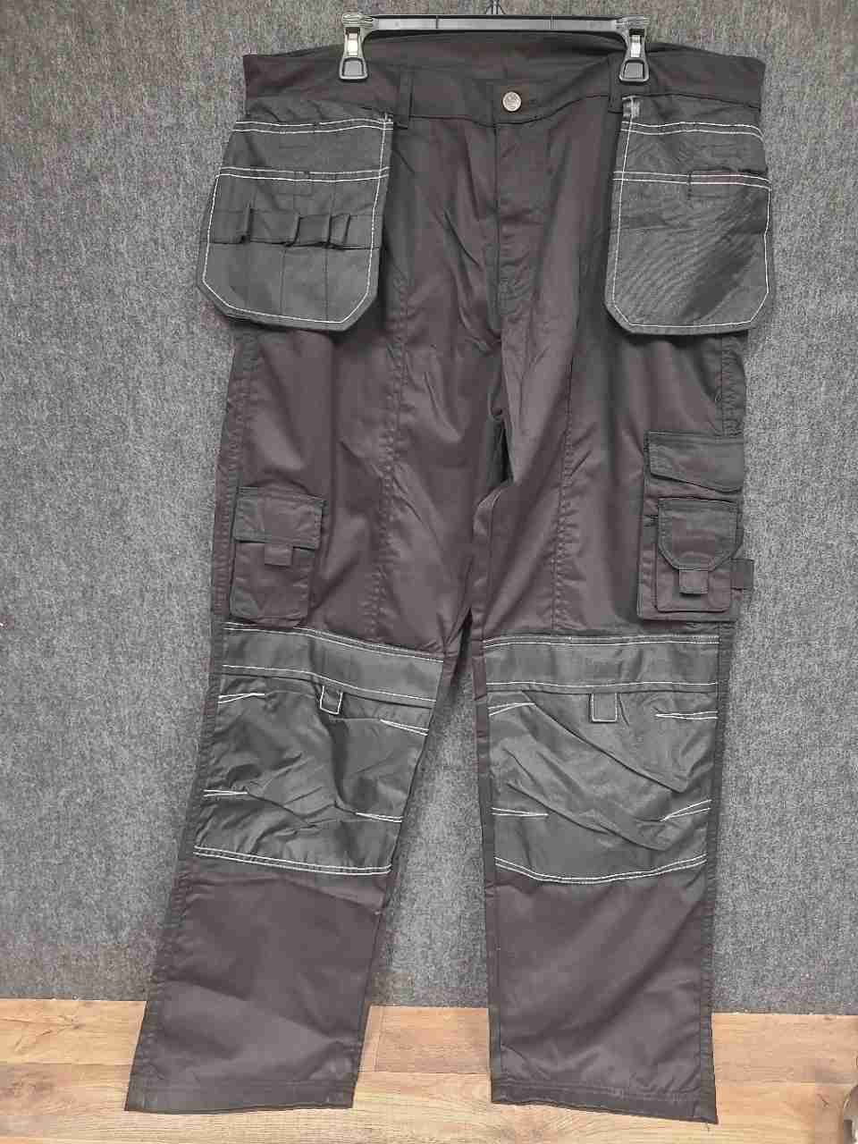 Craze Men's Black Multi-Pocket Workwear Holster Cargo Pants Size 40 Long