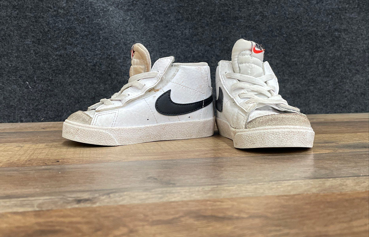 Nike Blazer Mid '77 White Black Toddler High Top Shoes Size 7C