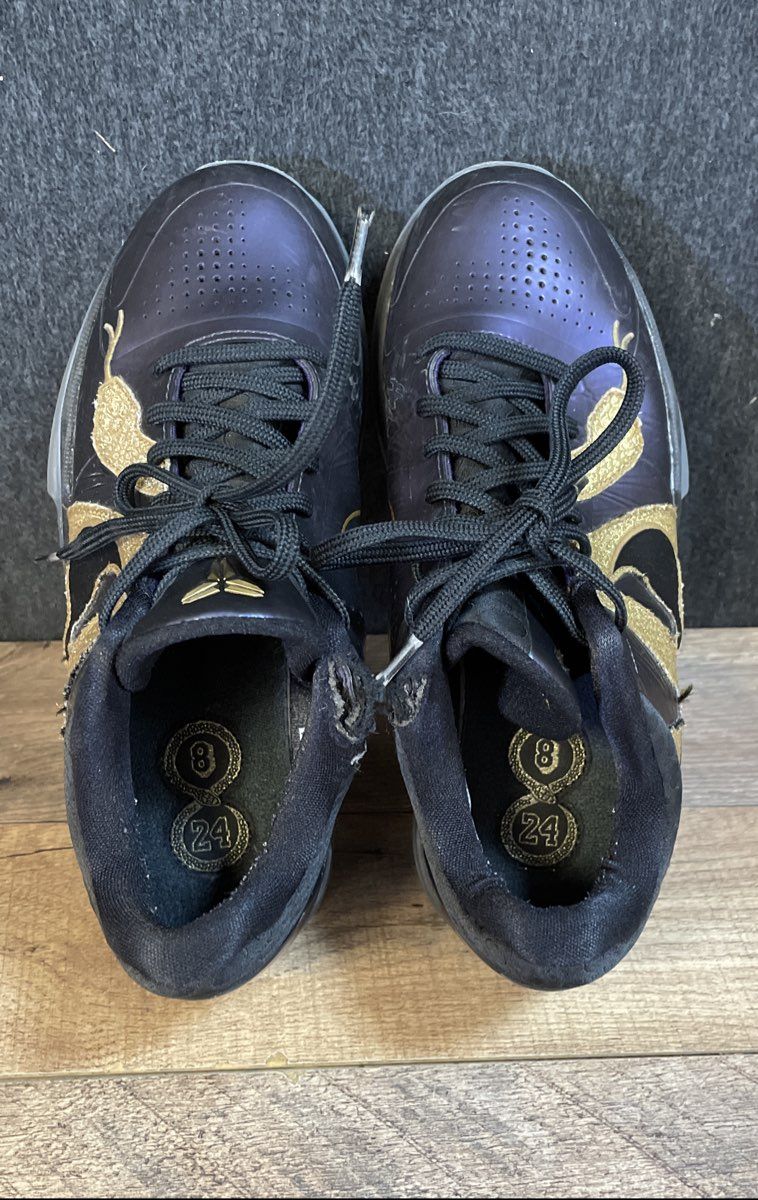 Nike Kobe 5 Year of the Snake Purple Gold Black Basketball Shoes Size 6Y