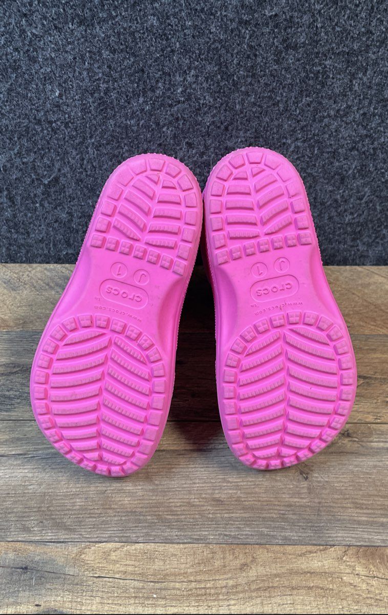 Crocs Pink Handle It Rain Boots Kids Junior Size 1