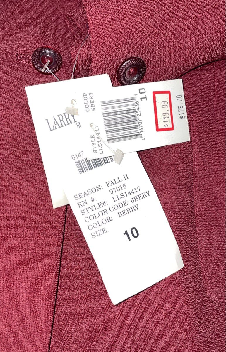 Larry Levine Women's Berry Plum Purple 2pc Skirt Suit Vintage Y2K NWT Sz 10