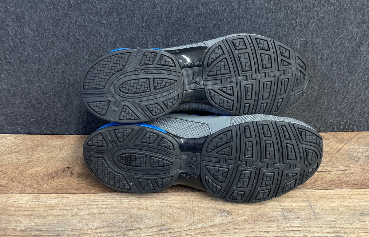 Puma Axelion Grey Blue Men's Athletic Running Shoes Size 8