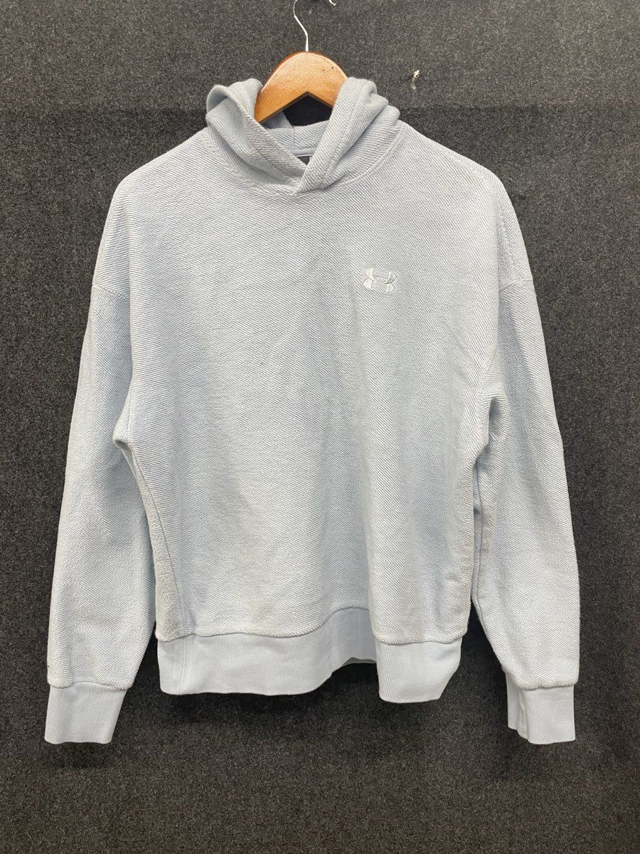 Under Armour Men's Light Blue Textured Knit Pullover Hoodie Sz M