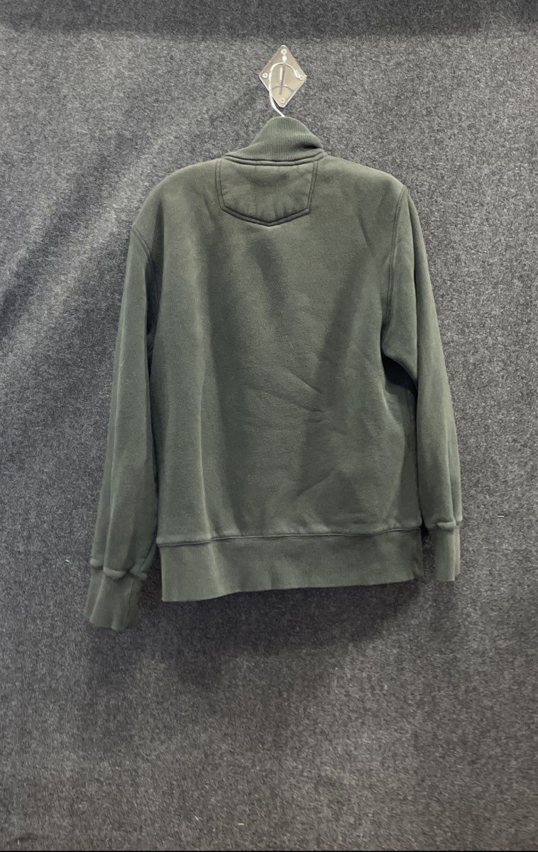 Eddie Bauer Men's Dark Green Full Zip Sherpa Lined Mock Neck Jacket Size M