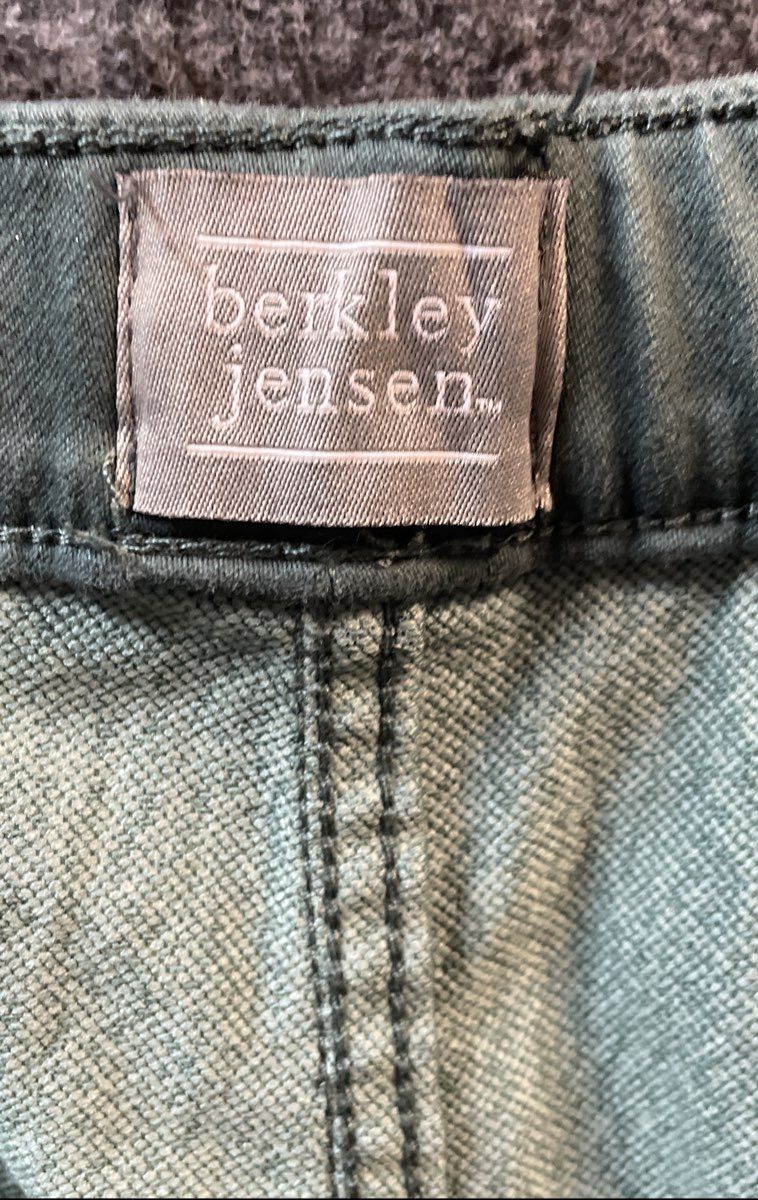 Berkley Jensen Women's Sage Green Elastic Waist Utility Jogger Pants Sz XXL