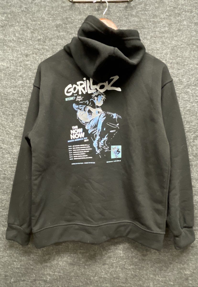 Gorillaz The Now Now North America Tour 2018 Hoodie Black Graphic Pullover Sz M