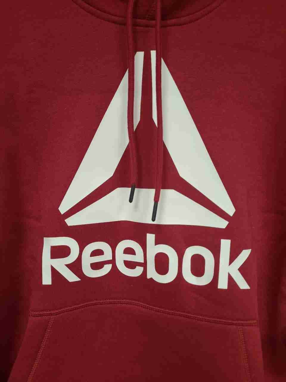 Reebok Men's Delta Logo Hoodie Biking Red Pullover Sweatshirt NWT Size M