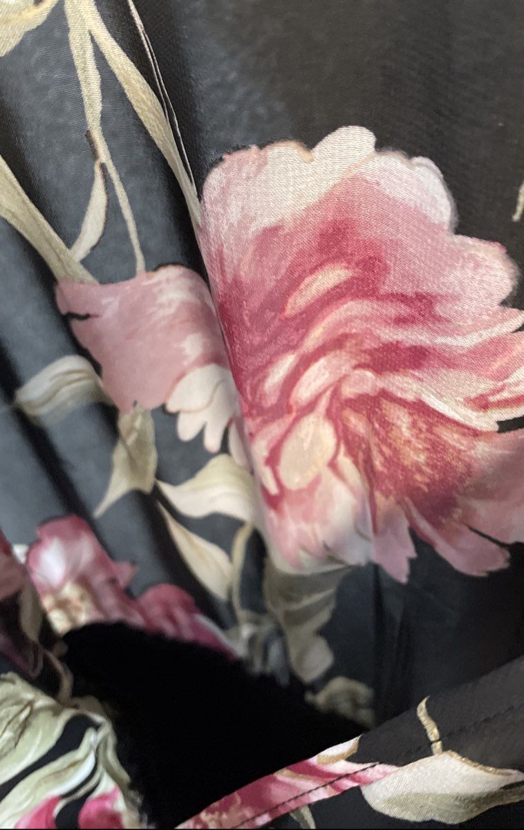 Alexa B. Nites Women's Plus Size 20W Black Pink Floral Faux Wrap Dress NWT