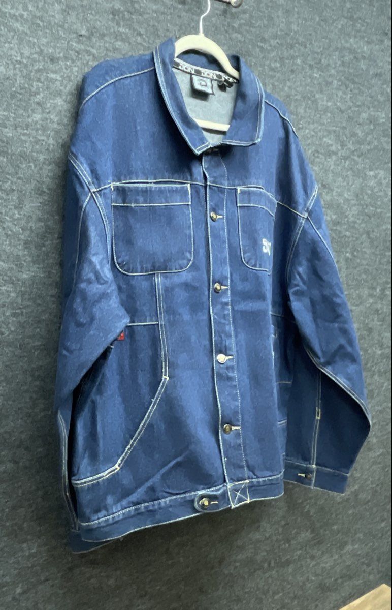 Vintage 90s Vintage Don Blue Denim Streetwear Trucker Jacket Hip Hop Sz S