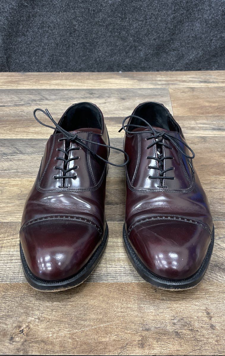 Florsheim Lexington Burgundy Leather Cap Toe Oxford Dress Shoes Men's Size 10D