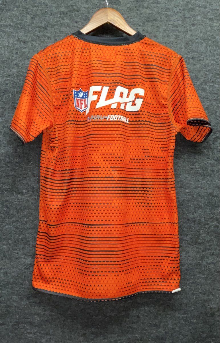 NFL Flag Play Football Cincinnati Bengals Men's Orange Jersey Sublimated Sz M