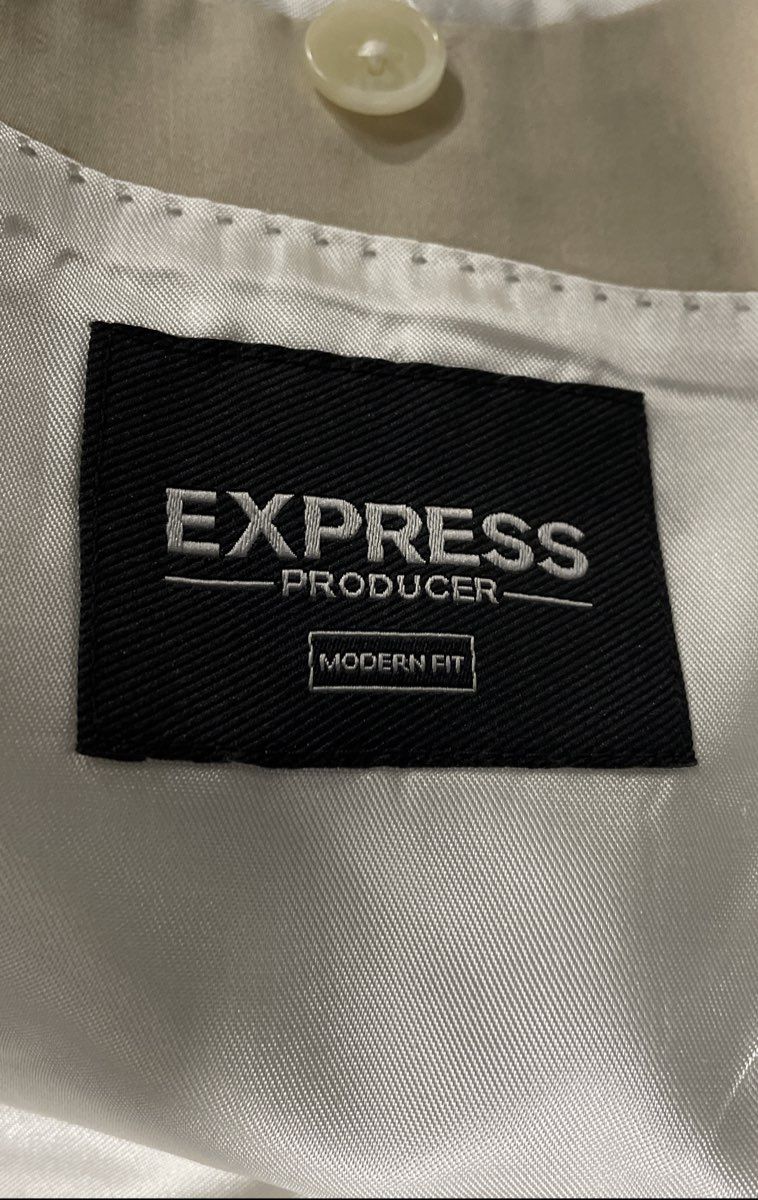 Express Men's Tan Producer Modern Fit Cotton Blend Suit Jacket Blazer Sz 42R