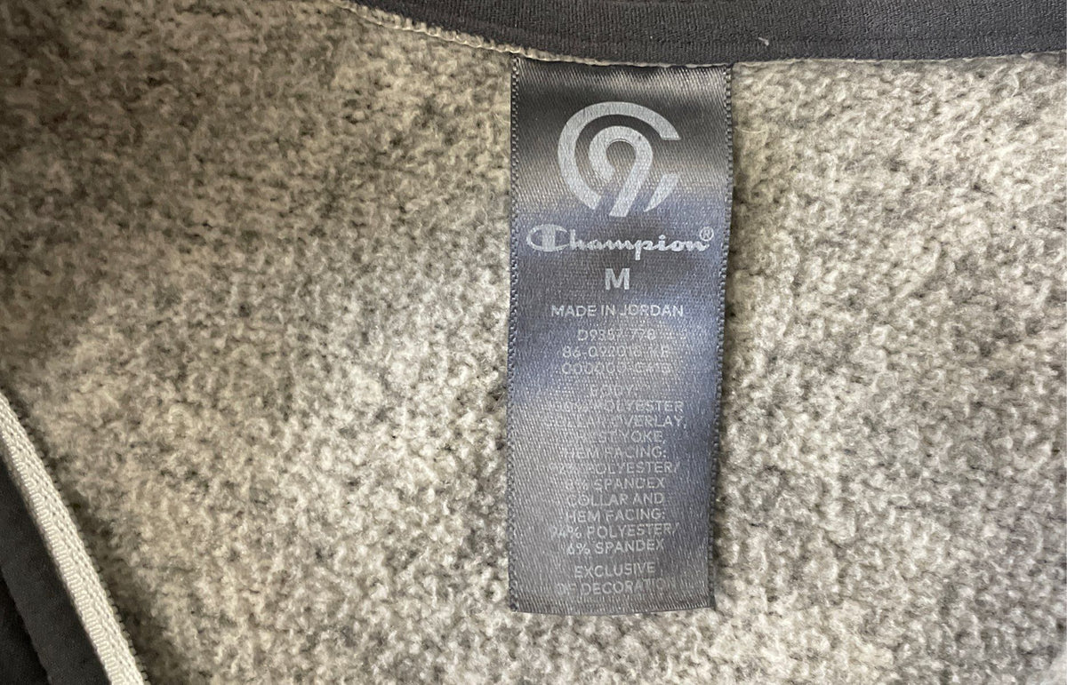 C9 Champion Men's Colorblock Fleece Pullover Gray Mock Neck Sz M