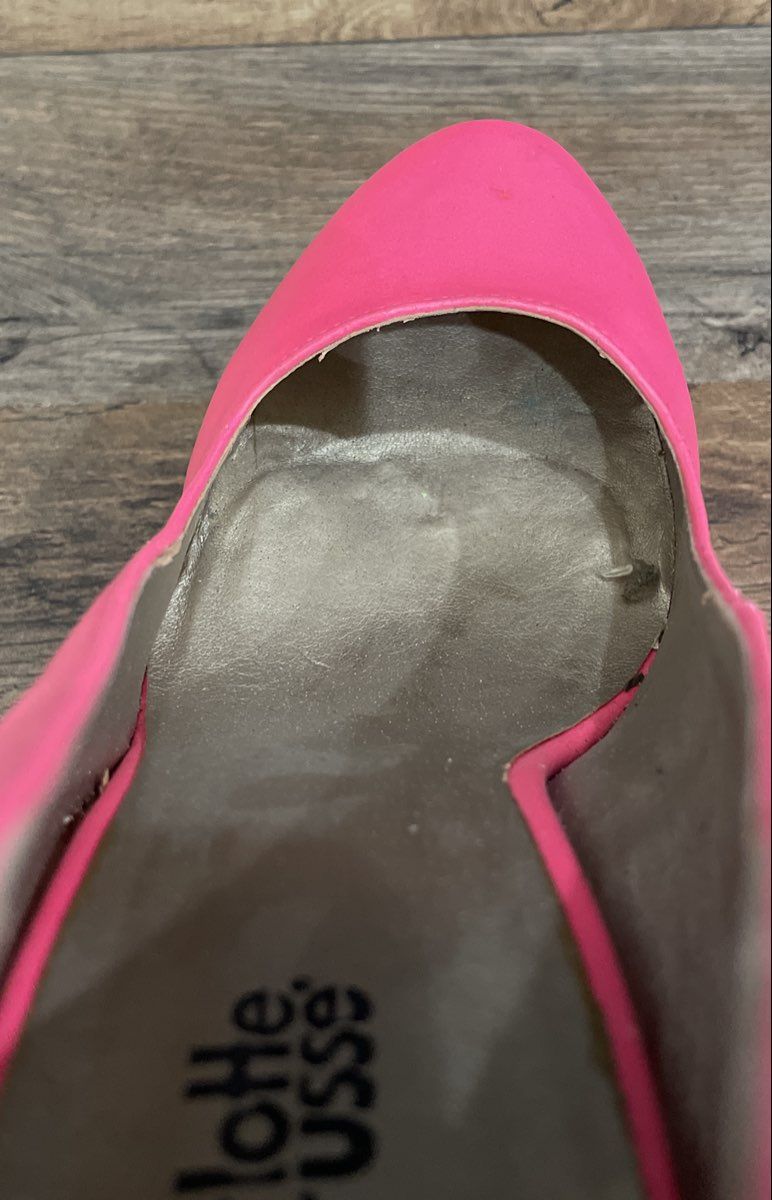 Charlotte Russe Neon Pink Platform Stiletto Ankle Strap Heels Size 7