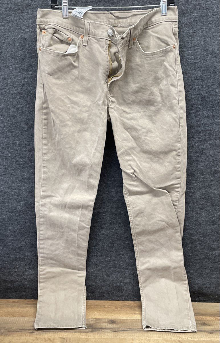 Levi's Men's 511 Slim Fit Beige Denim Pants Khaki Size 34x34