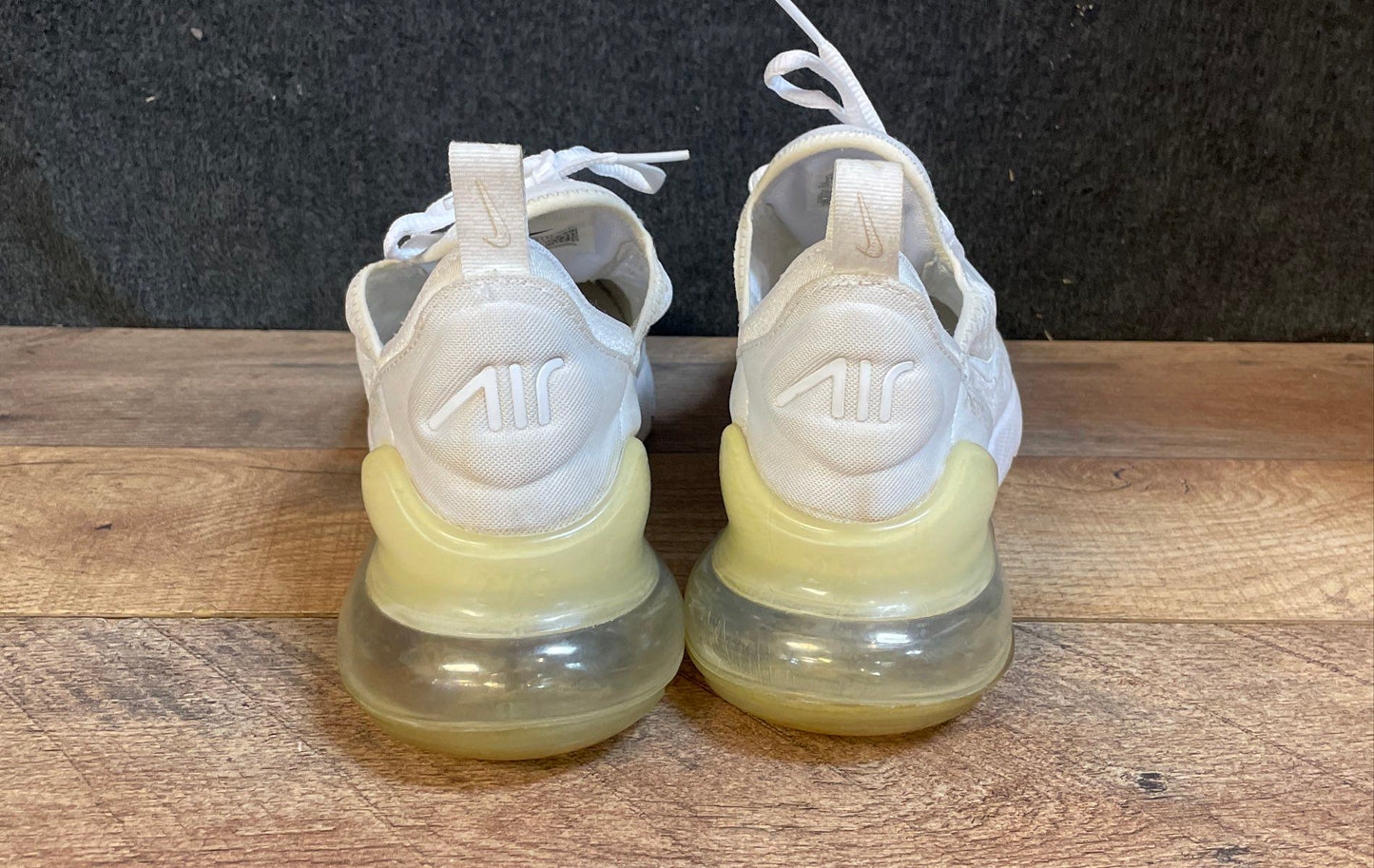 Nike Air Max 270 Triple White GS Youth Lifestyle Sneakers Size 7Y