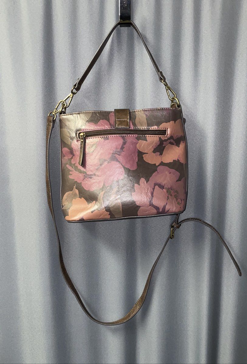 The Pioneer Women Brown/Pink Floral Bucket & Drawstring Bag
