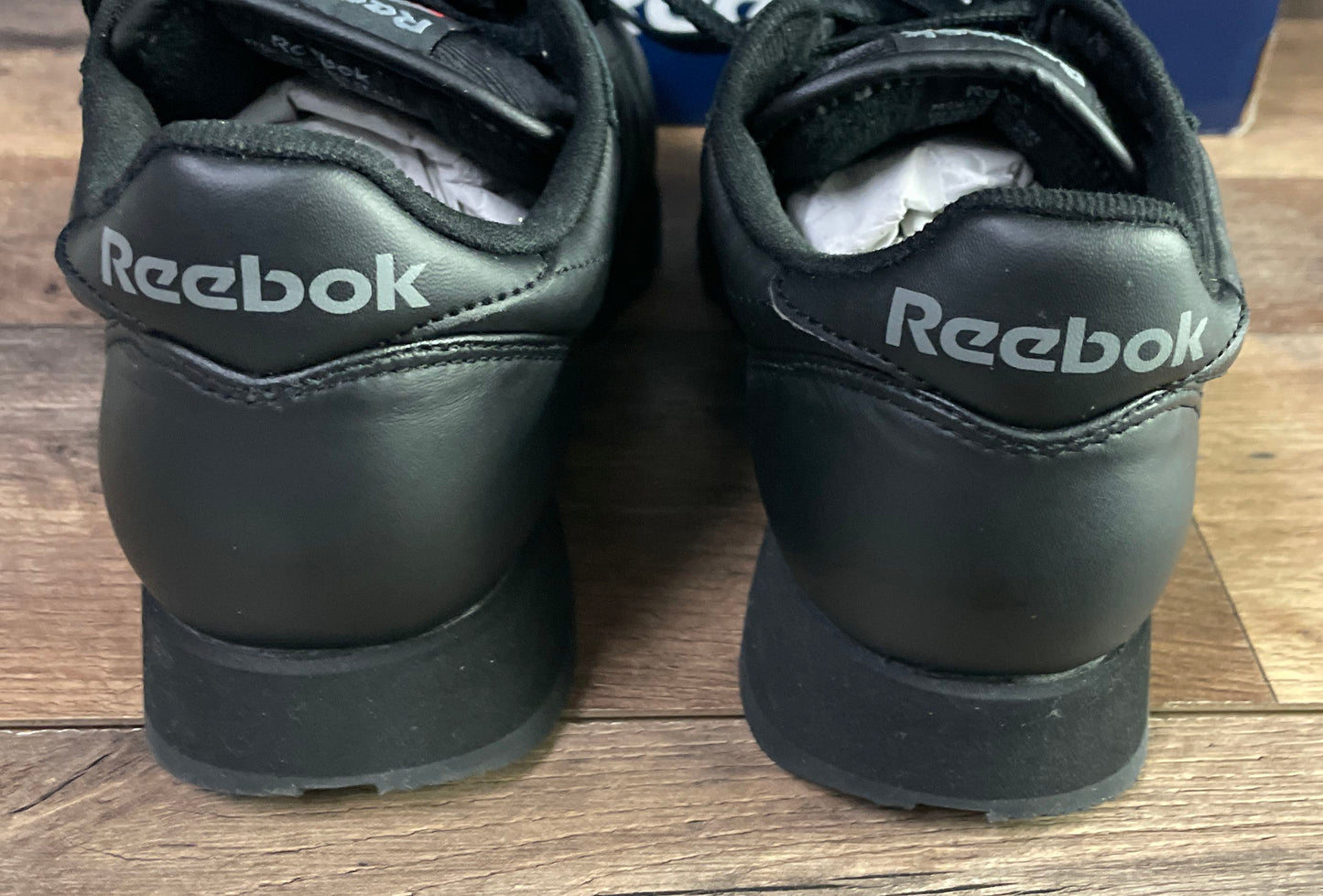 Reebok Classic Leather Black Women's Sneakers Size 6 NIB DS 1-5324